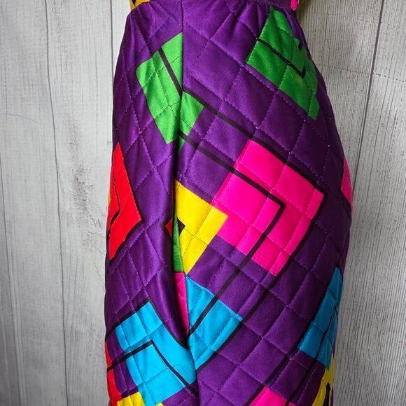 VTG Mr Jac JR by Martin Marks Groovy Maxi Dress - Dagger Collar & Quilted Skirt - Picture 7 of 11